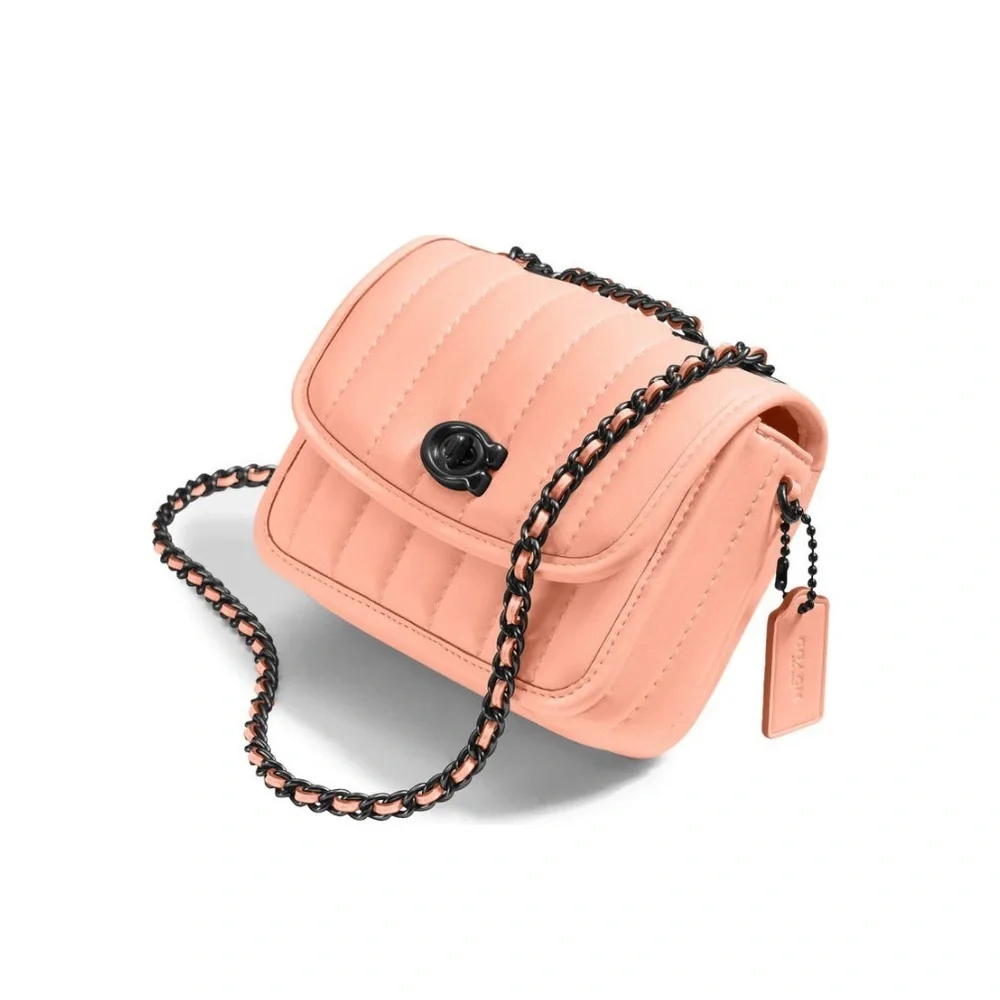 Coach Madison Shoulder Bag 16 With Quilting Pewter Faded Blush - Picture 10 of 14